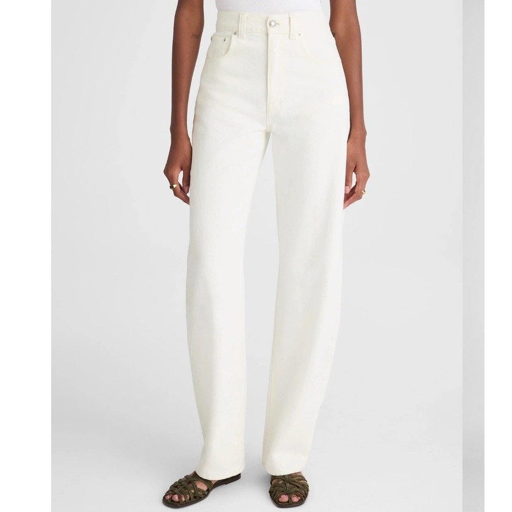 Madewell The‎ Balloon Jean Tile White High Rise Barrel Leg Denim Size 29 NEW
